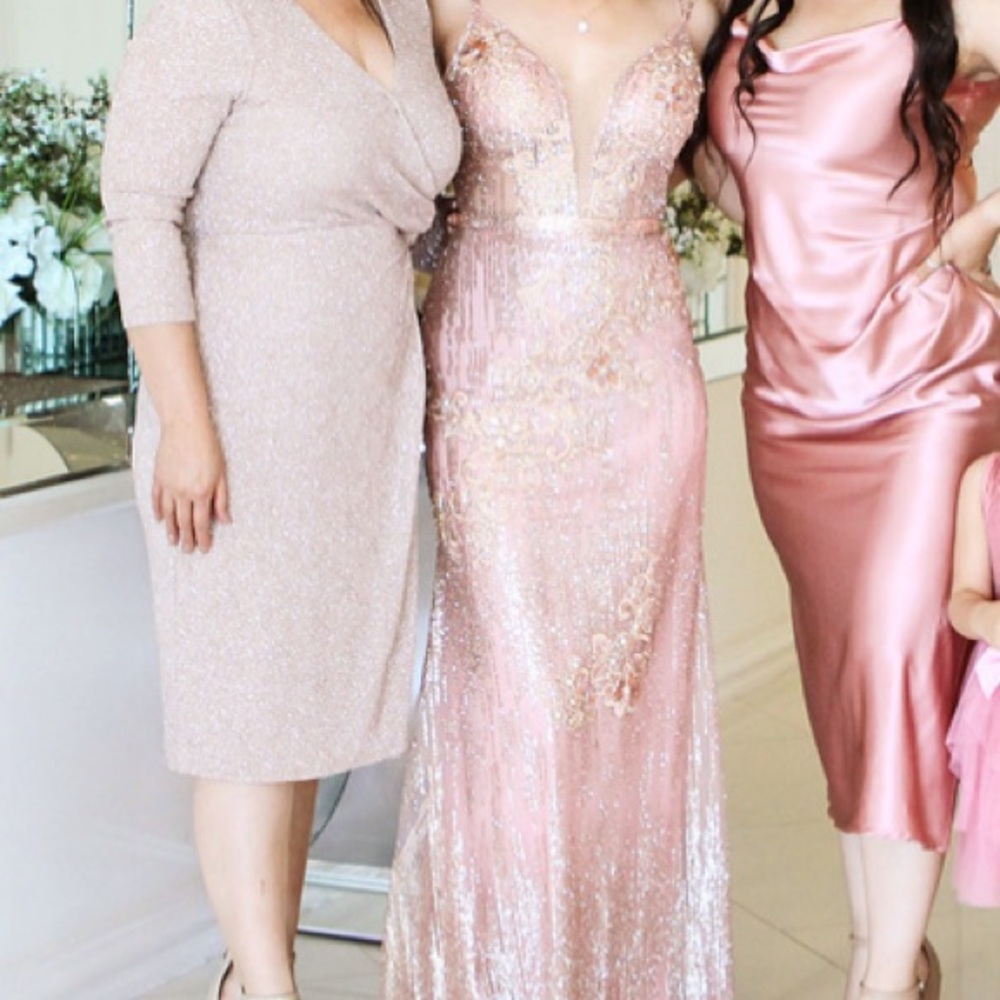 Rose gold long dress